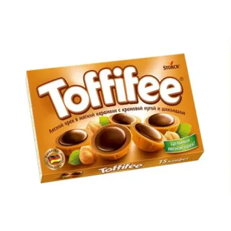 Конфеты "Toffifee" Лесной орех в карамельной чашечке с нугой и шоколадом, 125 г