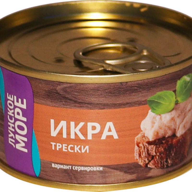 Икра трески Лунское Море ж/б 120 г