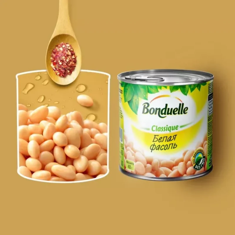 Белая фасоль "Bonduelle" Натуральная, 425 мл
