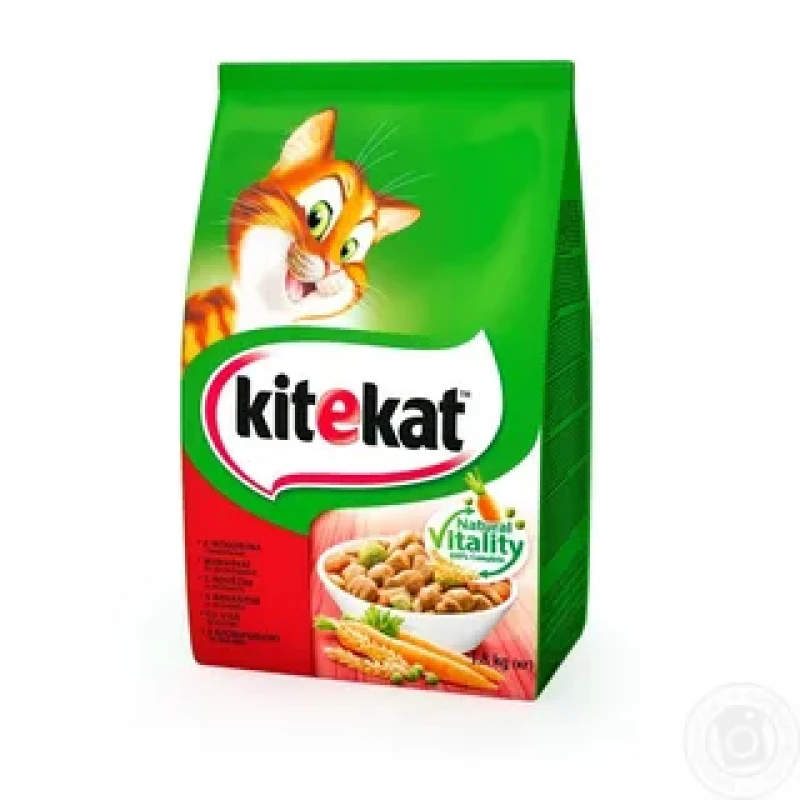 Корм для кошек Kitekat Adult Beef, Vegetables 1.8 kg
