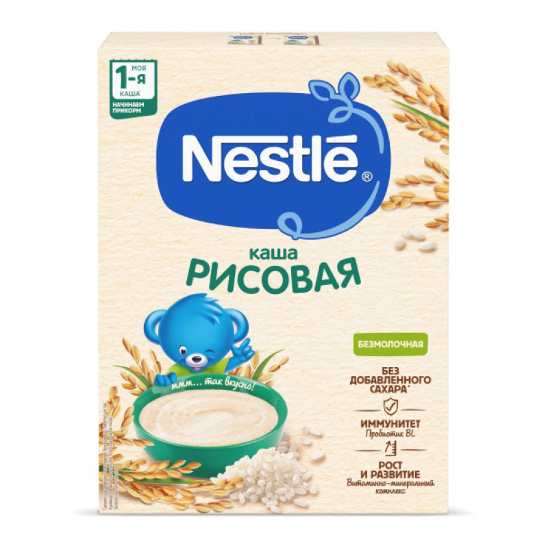 "NESTLÉ®" Безмолочная рисовая каша, с 4 месяцев, 200 г