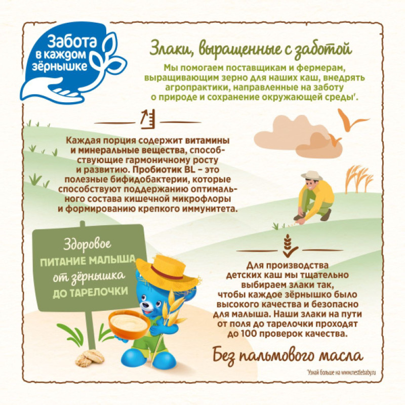 "NESTLÉ®" Молочная овсяная каша с грушей и бананом, с 6 месяцев, 200 г